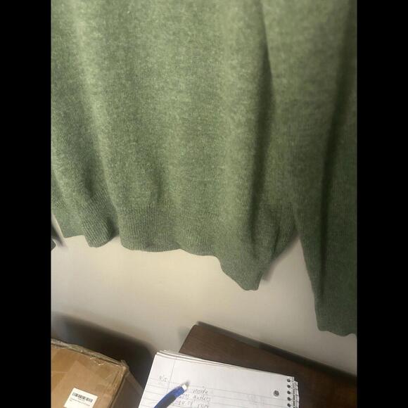 NWT Christian Lacroix 100% 2-Ply Cashmere Sweater Mens Large Green Holiday - Picture 6 of 9